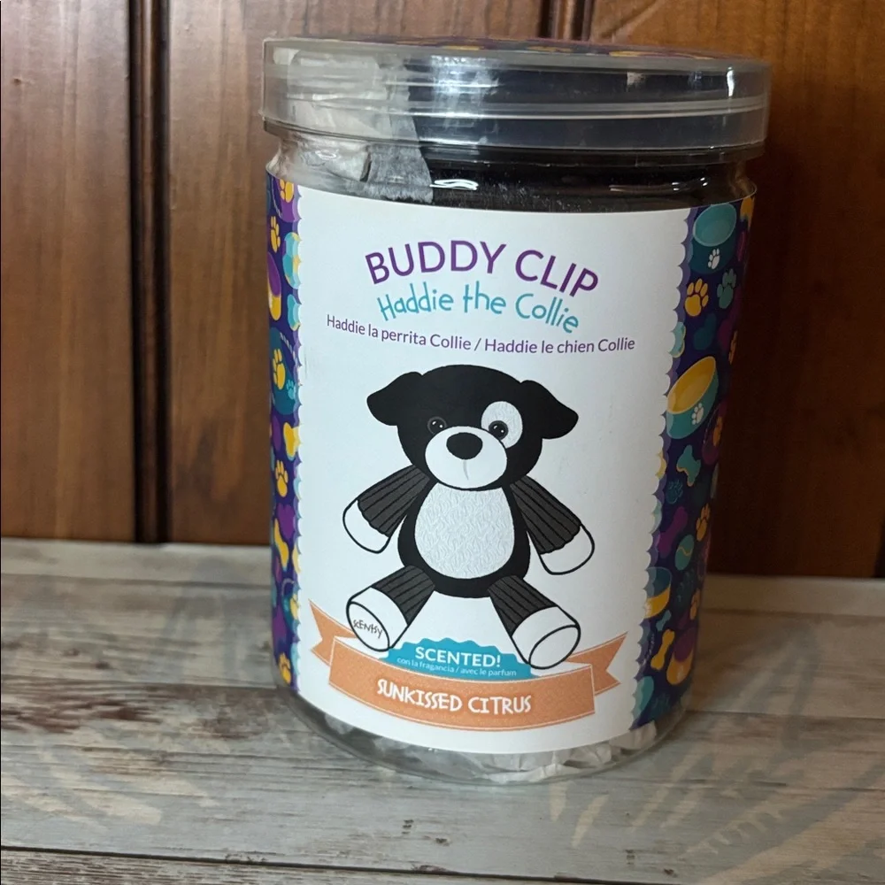 Scentsy Buddy Clip - Black and White Haddie the Collie - Picture 1 of 3